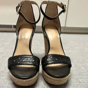 Botkier black espadrille wedge sandal. 7.5